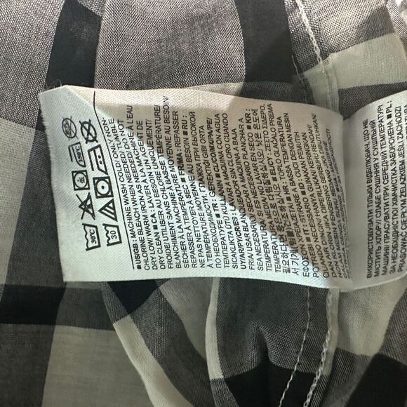 Black and white plaid button up - Picture 8 of 9